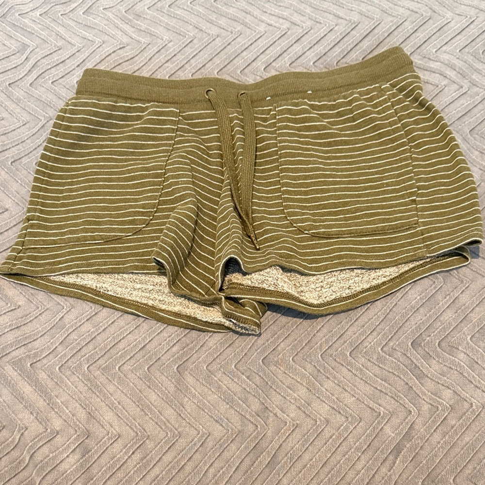 Stars Above Dark Green Knit Lounge Shorts